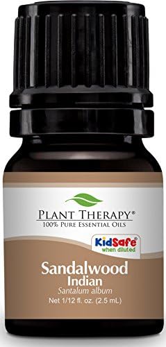 Plant Therapy Sandalwood Indian Essential Oil 2.5 mL (1/12 oz) 100% Pure, Undiluted, Therapeutic Grade