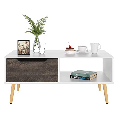 Homfa Coffee Tables for Living Room TV Stand, Wooden Console Table Sofa