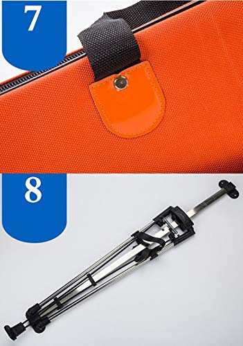 Hyxl888 Pêche Sac Rod Stockage, 1,25m Imperméable Et Résistant à L’usure Pêche Double Couche Sac, Shell Dur Support…