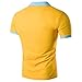 Ecurson Men's Slim Sports Short Sleeve Casual Polo T Shirts (M, Yellow)