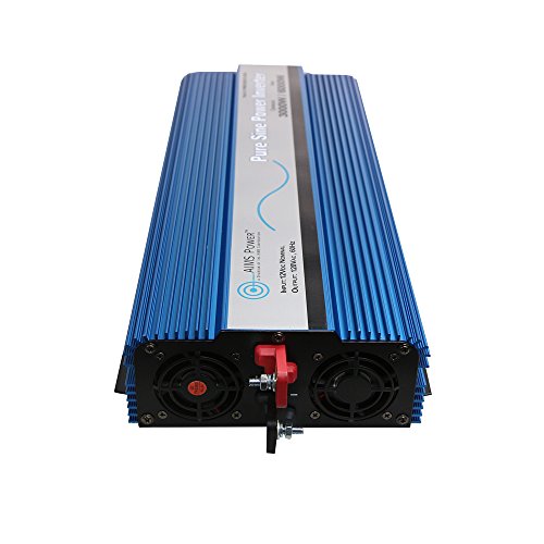 AIMS 3000 Watt Pure Sine Power Inverter 12 VDC to 120 VAC USB Port