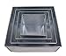 EUROTINS 4 Tier Square Multilayer Birthday Wedding Anniversary Cake Tins - 6
