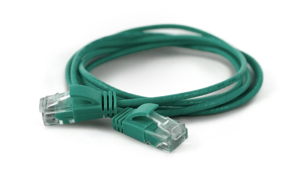 wantecWire 7323 ULTRA SLIM Cat 6 Ethernet Patch Cable Green — image 1