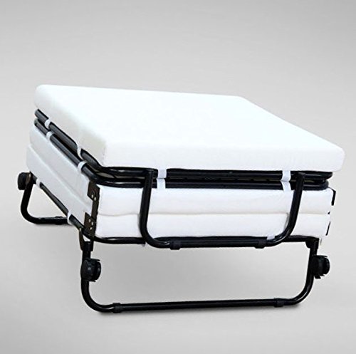 Lounge Folding Bed with Casters Convertible Sofa Ottoman Couch Mattress Sleeper + eBook