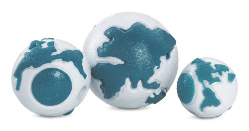 Planet Dog Old Soul Orbee-Tuff Orbee with Treat Spot, Small, Silver/Teal
