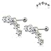 Gorgeous Pure Surgical Stainless Steel Climber Cartilage Earring, Cartilage Stud Long Bar Earring
