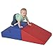 ECR4Kids SoftZone Step-n-Slide - Beginner Foam Play Structure for Toddlers, Red/Blue