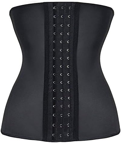 Women's Underbust Latex Waist Training Corset 9 Steel Boned Waist Body Shaper