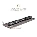 YouthLab Radiance Roller - Germanium Stone Uplifting Face Beauty Massage Tool/Roller/Wand for Skin Tightening/Firming, De-Puffing, Sculpt/Lift, Anti-Aging (Black)