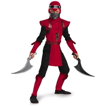 Shadow Ninjas Night Fury Red Viper Ninja Deluxe Boys Costume, 4-6