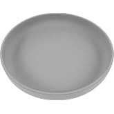 PRETYZOOM Silicone Scoop Plate with Suction Base for Elderly | Spill Proof Design, One-Handed Eating, 7.9 inch size, Dishwasher Safe Silicone