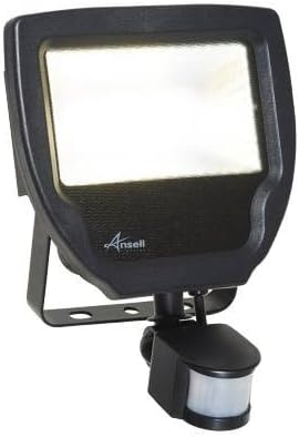 Ansell 30W Cute LED Polycarbonate Floodlight with PIR Cool White (4K)