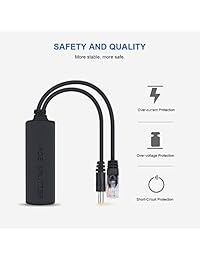 PoE Splitter, 48 V a 12 V, IEEE 802.3 af Compliant 10 100Mbps, para cámara de vigilancia, 2 pack