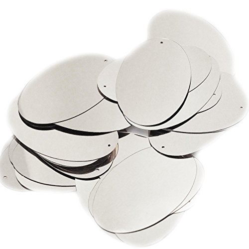 Shiny Silver Metallic Oval 2