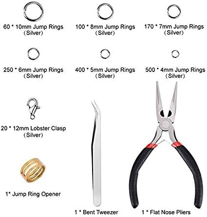 WinWonder Jewellery Making Kit, Jewellery Finding Set and Jewellery Repair Tools for Making Bracelets, Earrings, DIY Handmade
