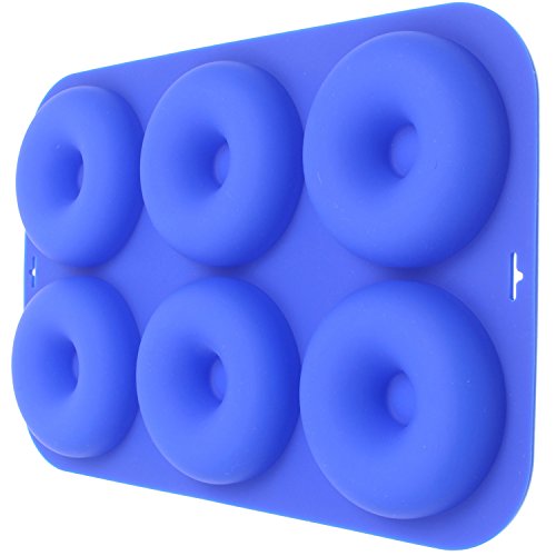 image for HOMKOM - Silicone Donut Baking Pan/Non-Stick Donut Mold/Donuts/Bagels/