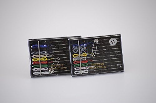 Fabricare Choice - 10 Kits - New Travel Sewing Kits - 10 Color Pre-Threaded Needles / Buttons / Pin