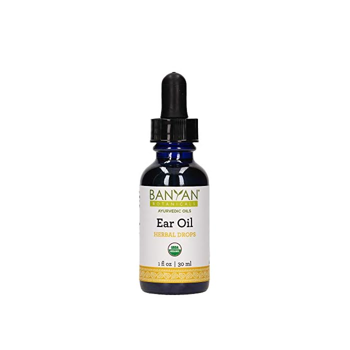 Banyan Botanicals Ear Oil – Organic Herbal Drops with Ashwagandha, Bilva & Garlic – Soothing and Comforting for The Ears…