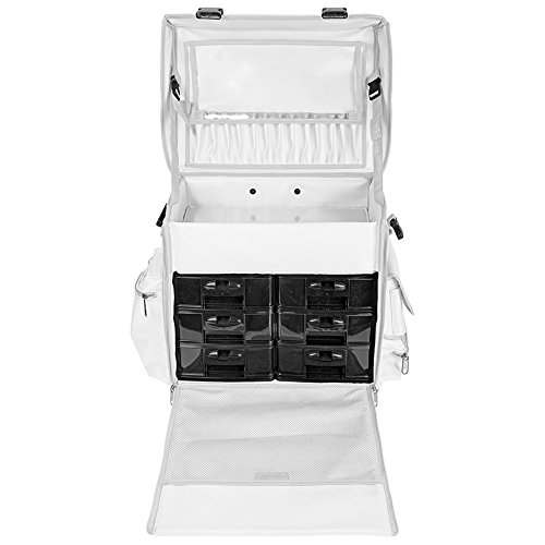 SHANY Makeup Artist Soft Rolling Trolley Cosmetic Case with Free Set of Mesh Bags - Frozen Yogurt