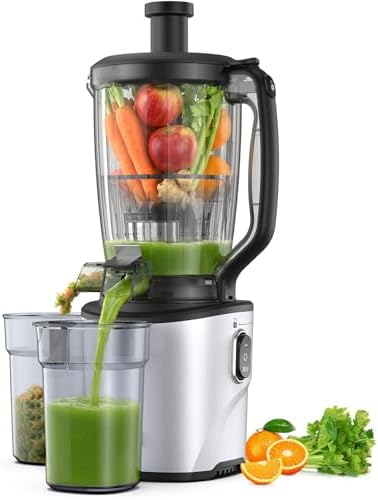 Cold Press Juicer 2026 Upgrade 6.5" Wide Feed Chute Masticating Juicer