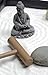 Desktop Mini Meditation Zen Garden Tray for Stress Relief, 8 X 5 inches with Buddha Figure Natural River Rocks Rake and Sand