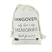 FOONEA Cotton Muslin Drawstring Bag, 5x7 inch, 10pcs - Party Favor, Hangover Kit, Wedding, Bachelorette