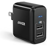 Anker 2-Port 24W USB Wall Charger PowerPort 2 with PowerIQ for iPhone 7 / 6s / Plus, iPad Air 2 / mini 3, Galaxy S Series, Note Series, LG, Nexus, HTC and More