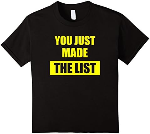 Kids You Just Made The List Chris Wrestling T Shirt 8 Black