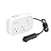 Foval 200W Car Power Inverter DC 12V to 110V AC Converter with 4 USB Ports Charger (White) primary