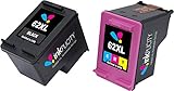 Inkplicity Remanufactured Ink Cartridge Replacement for HP 62XL ( Black, Cyan, Magenta, Yellow , 2-Pack )