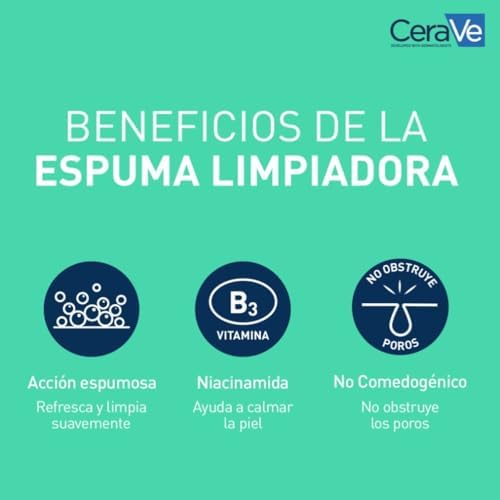 Gel de limpeza espumante, para peles normais a oleosas, remove o excesso de óleo e sujidade, enriquecido com ceramidas essenciais, niacinamida e ácido hialurónico, adequado para rosto e corpo, 473 ml