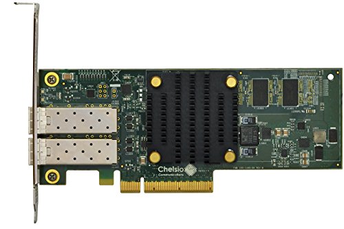 CHELSIO COMMUNICATIONS T6225-LL-CR 2-Port Low Latency Profile 10/25GbE UWire Adapter with PCI-E x8 Gen 3, 32K Conn SFP28 Connector