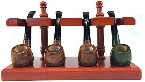 MUXIANG Good Quality Pipe Accessories Straight Line Handmade Dismountable High-Class Tobacco 4 Pipe Rack Stand for Pipes
