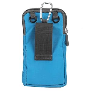 Esenlong 3 lagen opslag rits schoudertas riem lus mobiele telefoon zakje zak zilver