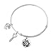 925 Sterling Silver Expandable Best Friend/Family Love Inscriptions Bangle Gift for Women Girls, 7.5