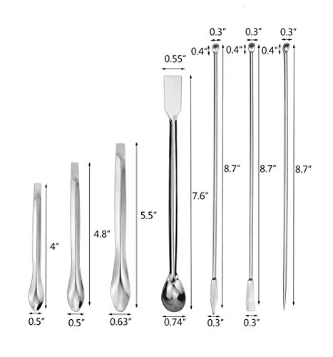 1 Stainless+Spatula+Reagent+Laboratory+Sampling