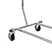 Finnhomy Commercial Grade Adjustable Single Rail Rolling Garment Rack, Heavy Duty Extensible Clothing Hanging Rack with Lockable 4-Inch Industrial Wheels, Chrome