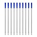 Blue Ink Refills (10pcs), Replaceable Pens Refills, 1mm Medium Tip - Blue