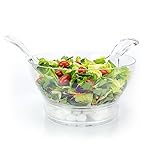 iKitchenPlus Iced Salad Bowl with Servers - Entertain With Ease - Keep Your Food Safe, Dishes Fresh and Great Tasting While Enjoying Quality Time with Your Friends & Family This BBQ Season