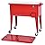 Red Outdoor Patio 80 Quart Cooler Cart Ice Beer Beverage Chest Party Portable - Bright Red Color Add Beauty To Your Outdoor Living Space - 80 Quart Volume Can Cool Enough Drinks For Your Guests