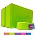 Pavandeep Yoga Blocks and Strap Set (3pc Kit) EVA Yoga Foam Block (2 Pack) + Yoga Strap (1pc) Firm Grip for Balance Stability & Support in Yoga Pilates Meditation (Lime Green)thumb 1