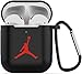 Gebaisi Protective Silicone Cover and Skin for Apple Airpods Charging Case with Keychain Black Red D