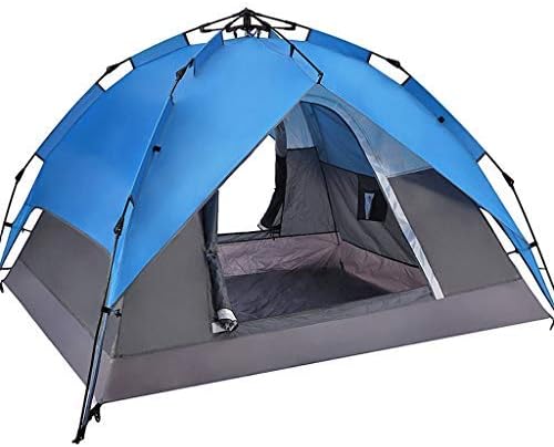 Ssy Yu テント 折りたたみ キャンプテント クイックはすぐにインストールするには耐久性に優れたベンチレーション厚み付け防水キャンプの家族のテントを開くダブルレイヤープルロープ 設営簡単 25 Off Green Color キャンプ用品 防災