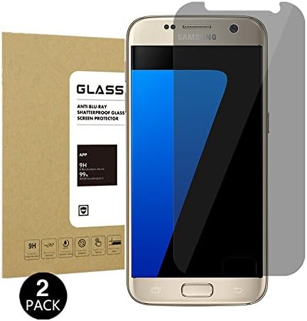 For Galaxy S7 Screen Protector, Newgak [2Pack]Real Tempered Glass Anti Spy Privacy ,9H Hardness,High Definition Clear,Explosion-Proof,Anti Shatter, Black Screen Protector for Samsung Galaxy S7