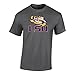 Elite Fan Shop Lsu Tigers Men's T Shirt Dark Heather Arch, Large