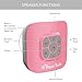 AquaAudio Cubo – Portable Waterproof Bluetooth Speaker with Suction Cup for Showers, Car, etc. - Pairs with All Bluetooth Devices + Siri Compatible - 10 hours Playtime/ Built-in Mic (Pink)