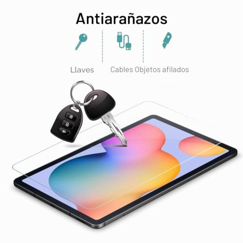 Gerutek [2 Pieces Screen Protector for Samsung Galaxy Tab S6 Lite 10.4 Inch 2024/2022/2020, SM-P620/P625/P613/P619/P610/P615, 9H, Anti-Scratch, Ultra Transparent Tempered Glass for Tab S6 Lite 2024