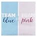 BLUE PANDA Gender Reveal Luncheon Napkins - 2-Ply 6.5 x 6.5 in Folded (13 x 13 in Unfolded) - Blue & Pink Disposable Paper Napkins 150 Count - Absorbent Tear-Resistant Party Supplies