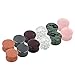 TOPBRIGHT 6 Pairs Natural Mixed Stone Ear Plugs Tunnels Saddle Expander Body Piercing Jewelry Set Gauges
