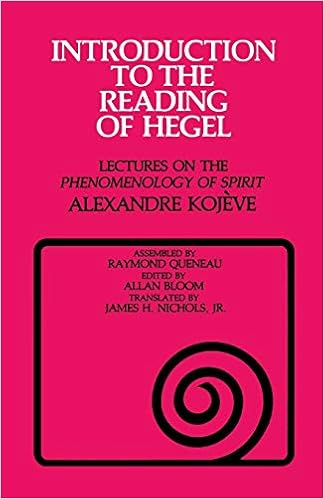 Introduction To The Reading Of Hegel Lectures On The Phemenology Of Spirit Alexandre Kojeve 8580000068917 Books Amazon Ca
